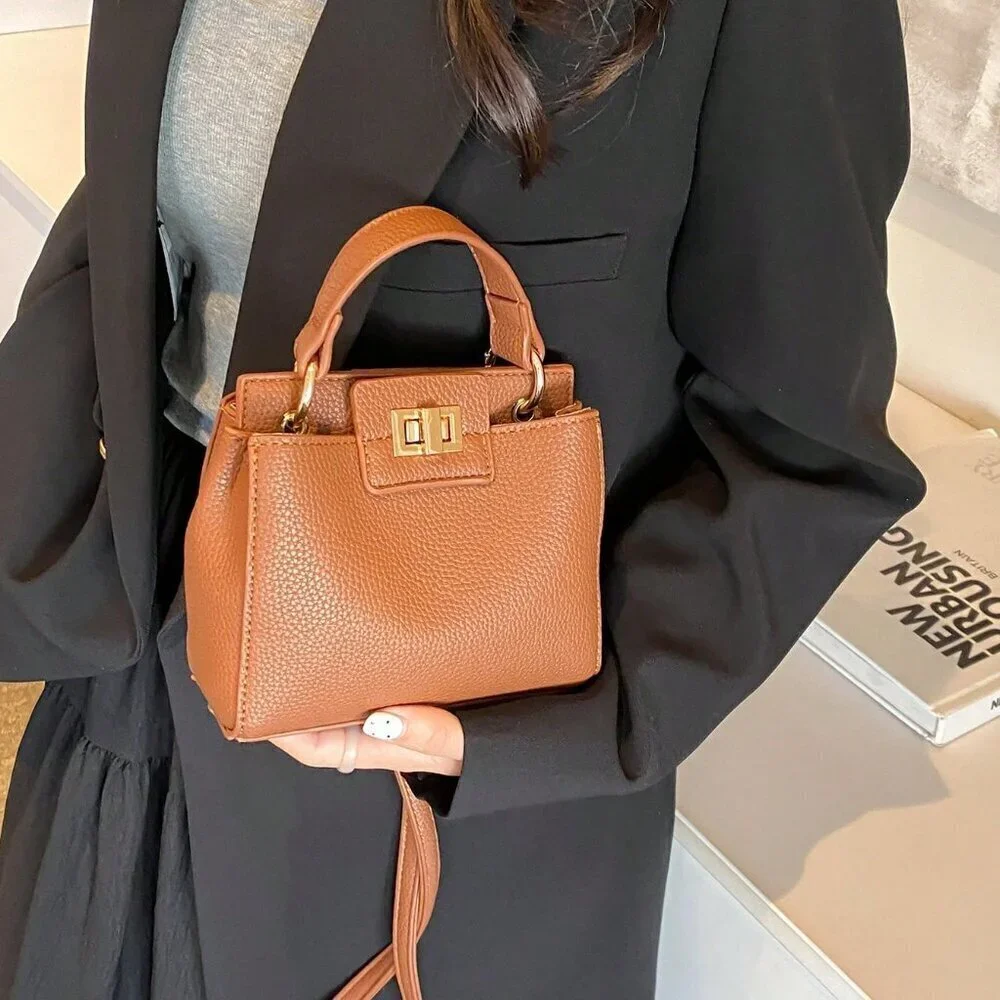 Brown Elegant Women's Crossbody HandBag